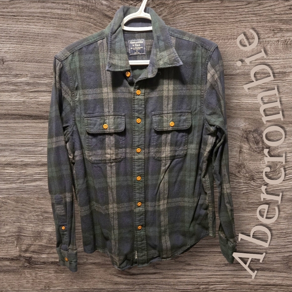 Abercrombie & Fitch Brushed Flannel Shirt Tartan S - Picture 1 of 7